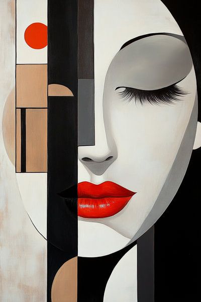 Abstrakte Schönheit in sanften Farben von Poster Art Shop