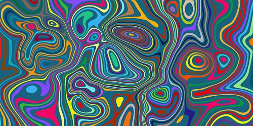 Stripes and waves in the rhythm of colours by AidasignArt