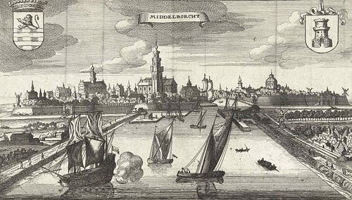Gaspar Bouttats, Gezicht op Middelburg, 1679