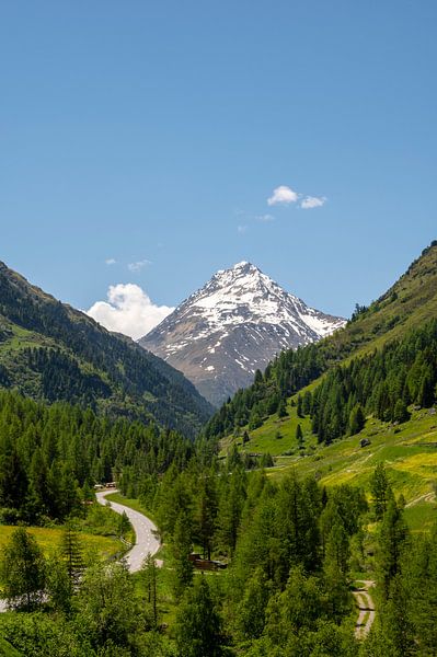 Vue du paysage de Venter tal dans la région Ötztal de Tiol par Sjoerd van der Wal Photographie