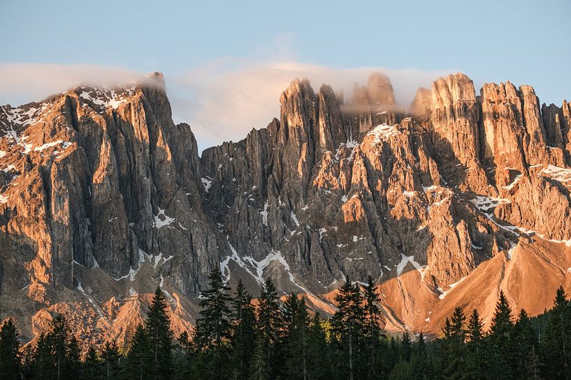 Peaks of the Latemar mountain range by Sidney van den Boogaard