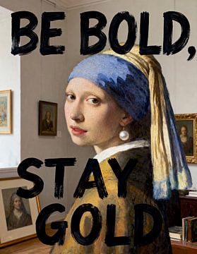 The Girl with the Pearl Earring Painting Modern Bold