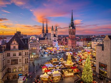 Coucher de soleil à Halle (Saale), Allemagne sur Michael Abid