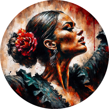 Flamenco danseres #5 van Chromatic Fusion Studio