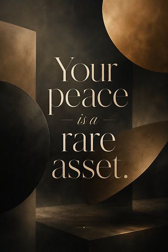 Your Peace Is a Rare Asset – Exclusieve luxeprint