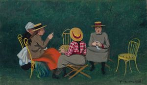 Félix Vallotton - Kleine Mädchen im Bois de Boulogne oder Der Garten (1903)