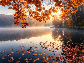Dromerige "herfstsfeer aan het meer" , Dromerige herfstsfeer aan het meer