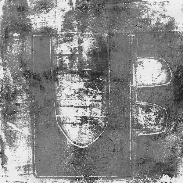 Modern abstract black and white art no. 2 by Dina Dankers