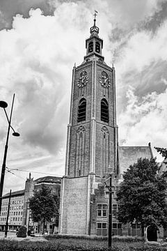 Centre-ville de La Haye Pays-Bas Noir et blanc