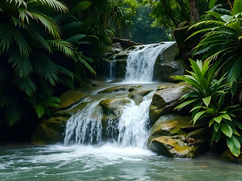 Wasserfall im tropischen Regenwald von ButterflyPix