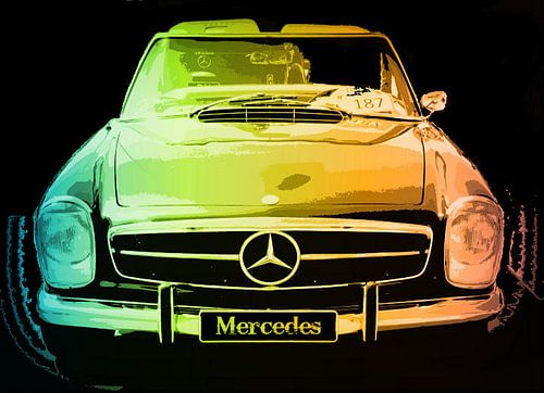 Mercedes Artwork in Pastels