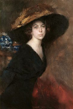 Alciati Antonio,Portrait de femme, Femme avec un chapeau