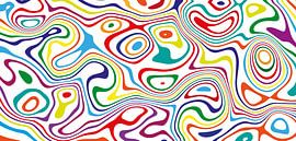 Des vagues abstraites sous forme de fresque murale panoramique sur AidasignArt