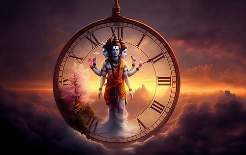 Clockwork featuring Shri Krishna, a Hindu god by Eye on You