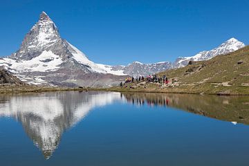 Matterhorn weerspiegeld in de Riffelsee