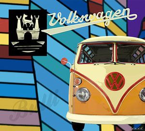 Volkswagen T1 Yellow Samba van Ad Hermans