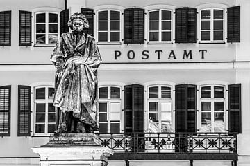 Beethoven-monument in Bonn - monochroom van Werner Dieterich