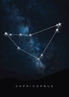 The Ambitious Mountain Goat: Capricorn Constellation Poster