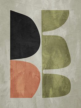 Kleurrijke geometrische organische abstracte kunst