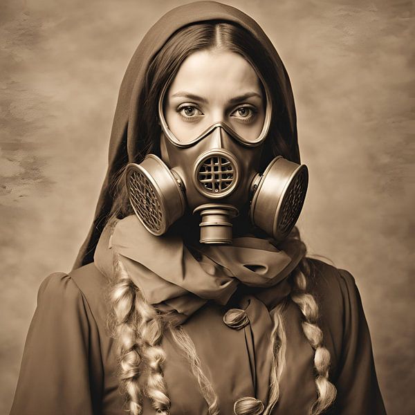 Foulard masque à gaz Toilet Art par FoXo Art