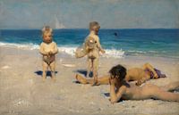 Neapolitanische Kinder beim Baden, John Singer Sargent von Meisterhafte Meister Miniaturansicht