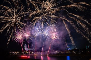 Fireworks show in Deventer, The Netherlands