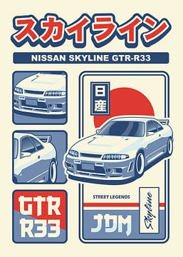 Nissan Skyline GTR R33 by Kaminarirace