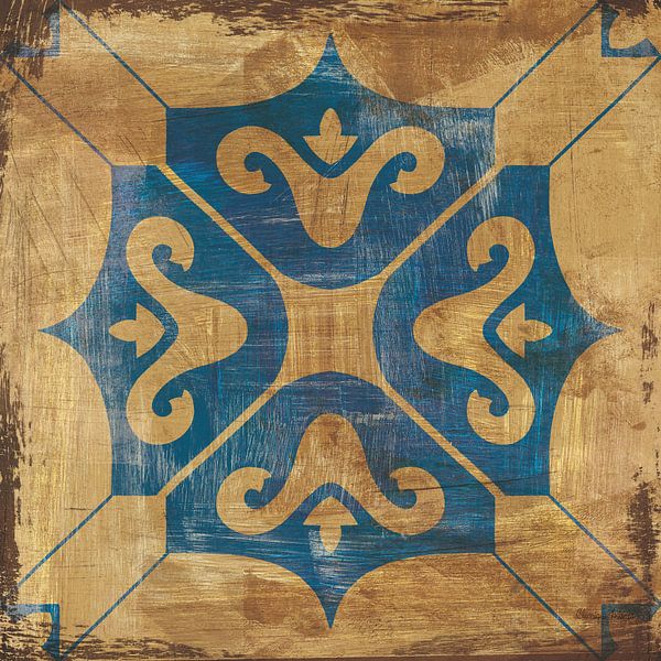 Moroccan Tiles Blue I, Cleonique Hilsaca by Wild Apple