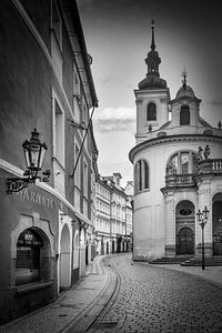 St.-Clemens-Kirche, Karlova, in Prag - Monochrom