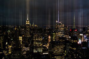 Skyline New York, avond van Nynke Altenburg