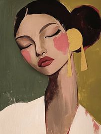 Daydreamer, modern portrait by Carla Van Iersel