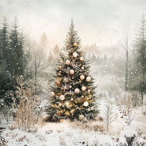 Winter Christmas atmosphere in the Forest