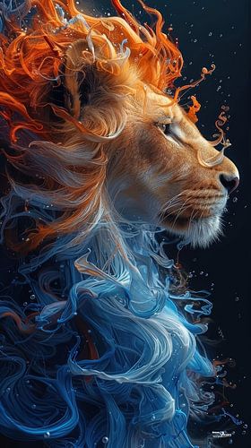 alcohol inkt - leeuw