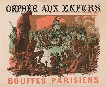 Jules Chéret - Orphée aux enfers, Bouffes Parisiens (1866) von Peter Balan