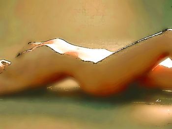 Vrouwelijk naakt Zonnebadend