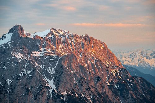 Zonsondergang boven de Karwendel