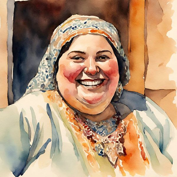Femme chaleureuse avec un foulard coloré par De gezellige Dames