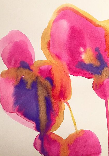 Pink Violets van Helia Tayebi Art