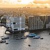 Zonsondergang bij het IJdok - Sail Amsterdam 2025 van Jeroen de Jongh Fotografie