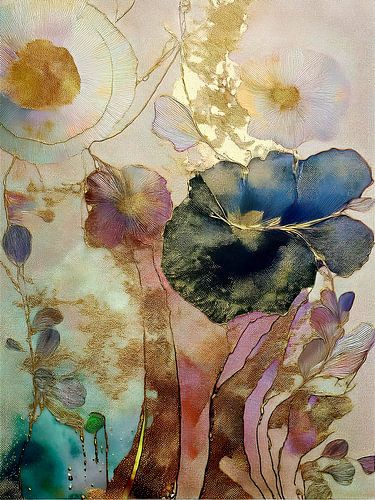 BoHo chic portret van een vrouw met bloemen