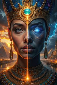 Fantasy Pharaoh Wall Art: AZURETHA – Nefertiti the queen of ancient Egypt
