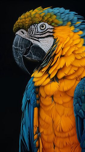 Blauw gele papagaai