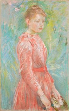 Meisje in Rozenjurk, Berthe Morisot