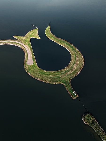 Tulip Island Zeewolde from the air by Bas van der Gronde