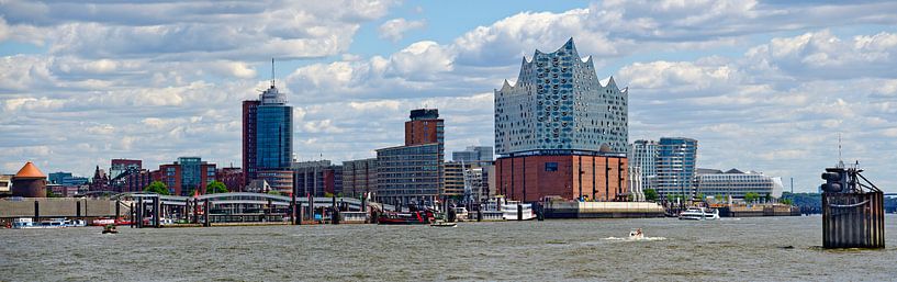 Panorama van de Hafencity van Leopold Brix