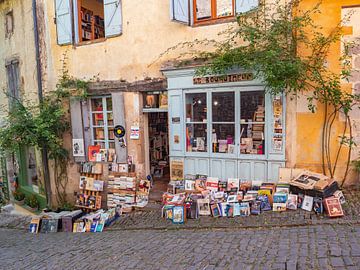 Boekwinkel met tweedehands boeken in Frankrijk