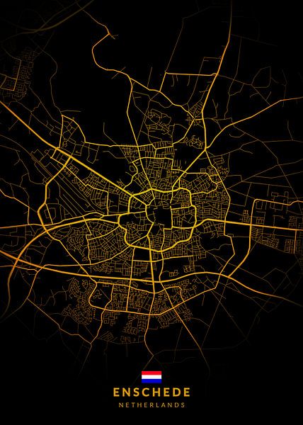 Enschede City Map by Kenda Maruyama