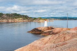 Beacon off the archipelago island of Kapelløya in Norway