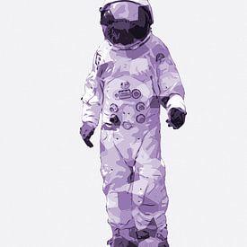 Spaceman AstronOut (gebroken wit en paars) van Gig-Pic by Sander van den Berg