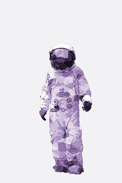 Spaceman AstronOut (gebroken wit en paars) van Gig-Pic by Sander van den Berg